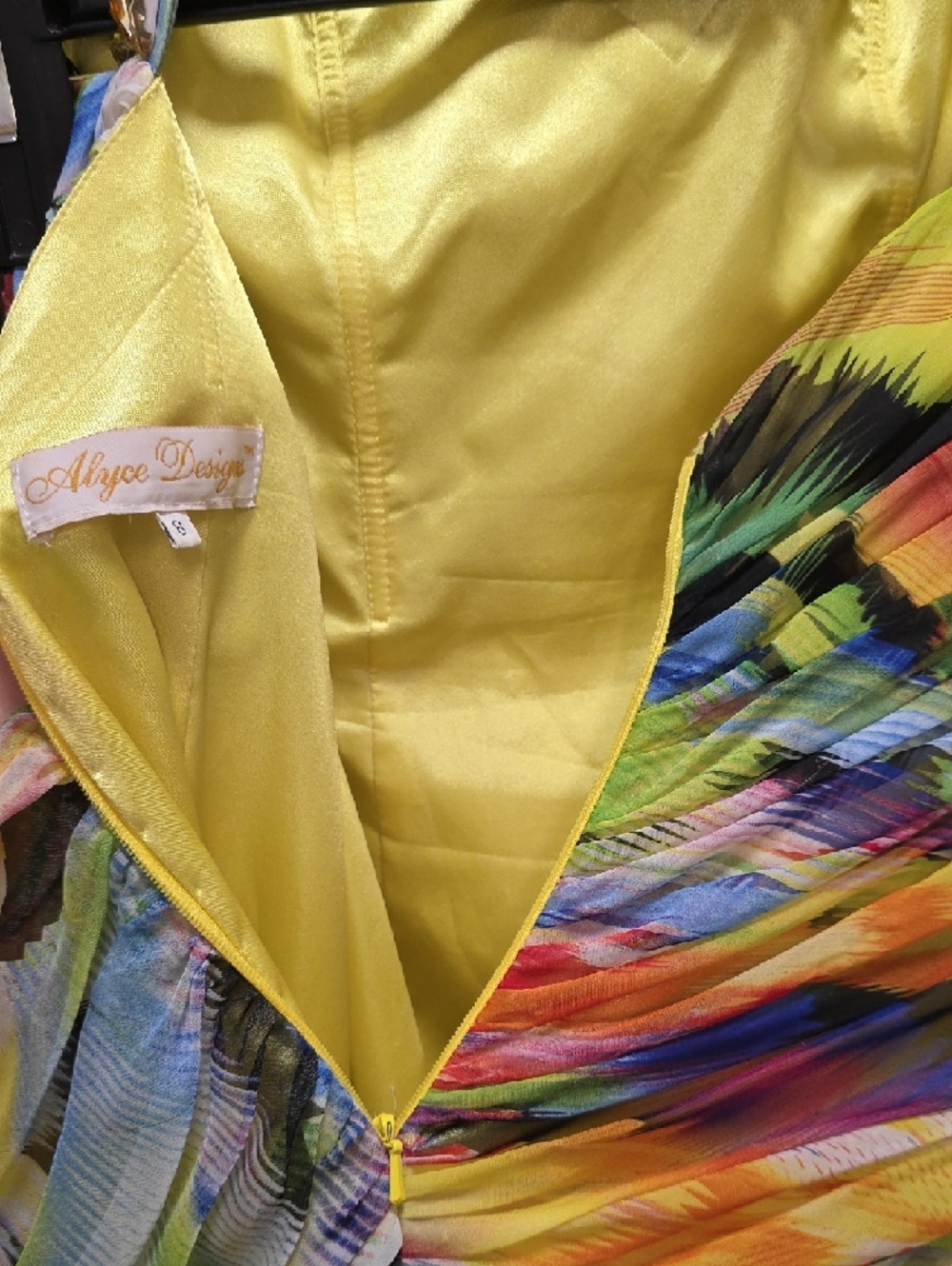 Vibrant Multicolor Ruffled Halter Maxi Dress - Picture 8 of 8